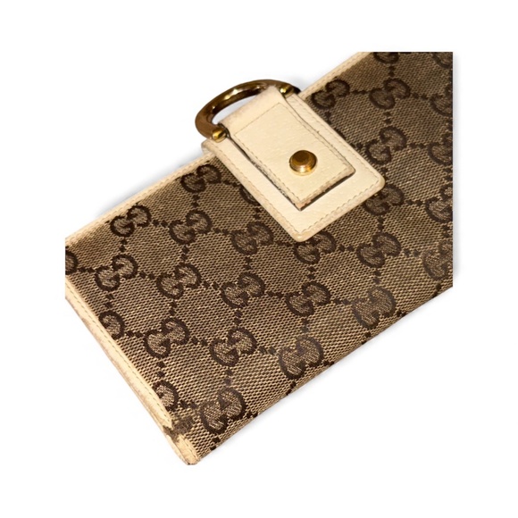 Gucci Vintage Monogram GG logo Long Folding Continental Wallet S - Picture 10 of 13